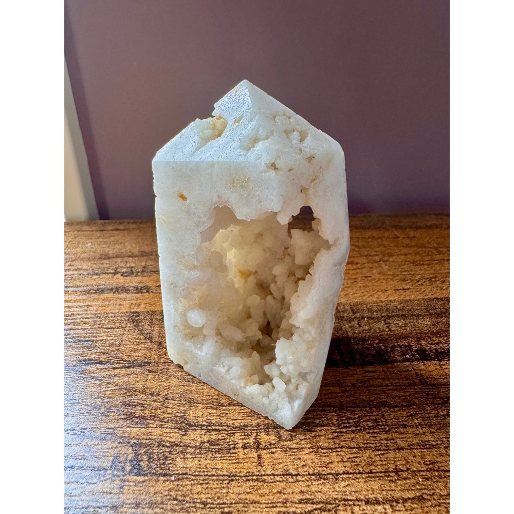 Apophyllite Raw Crystal Druzy Geode Tower Point Natural Stone‎ Specimen White